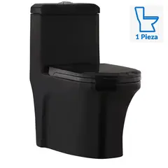 DOMSA - Sanitario One piece a Piso 30,5 cm 6 Litros SD1001-300-N Negro