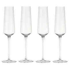 JUST HOME COLLECTION - Set 4 Copas de Champán 250 ml Vidrio Transparente