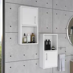 TUHOME - Set De 2 Muebles Baño Organizadores 30X16X60 Cm