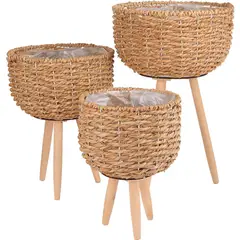 SOHOGAR - Set 3 Macetas Tejidas