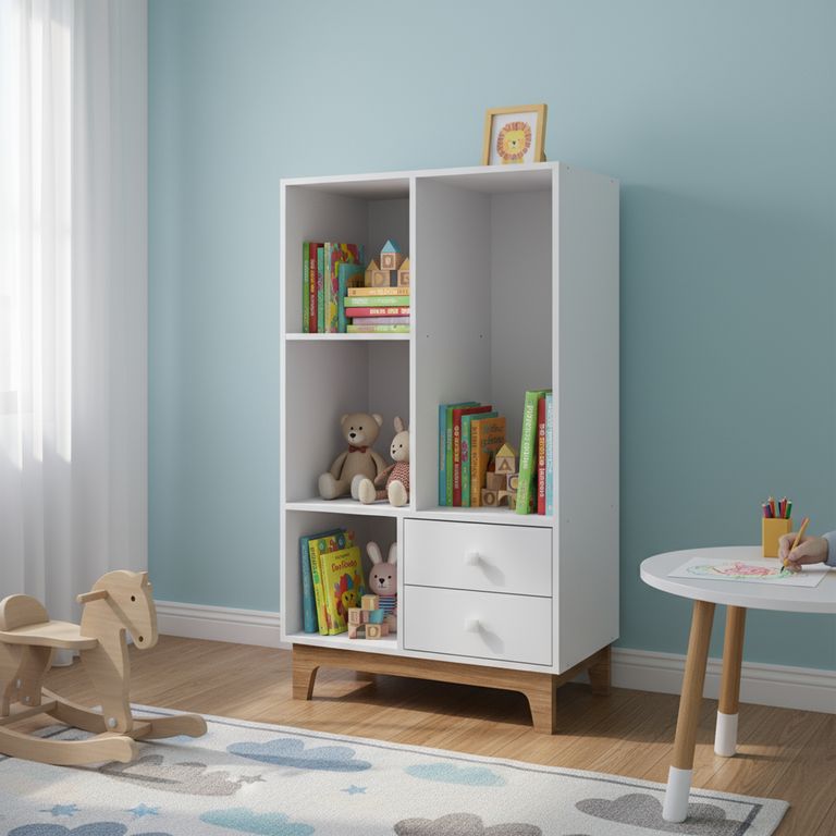 Estante Harmony MDF 3 Nivel(es) 79x139x31 cm Blanco