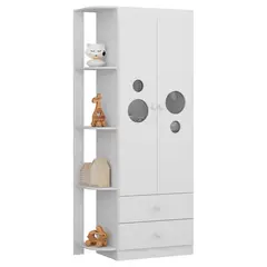 KIDSCOOL - Clóset 2 Puerta(s) 2 Cajón(es) 2 Repisa(s) 79x191x40 cm Blanco