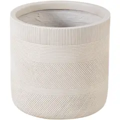 JUST HOME COLLECTION - Macetero Line de Fibra de Vidrio 30x30 cm Café
