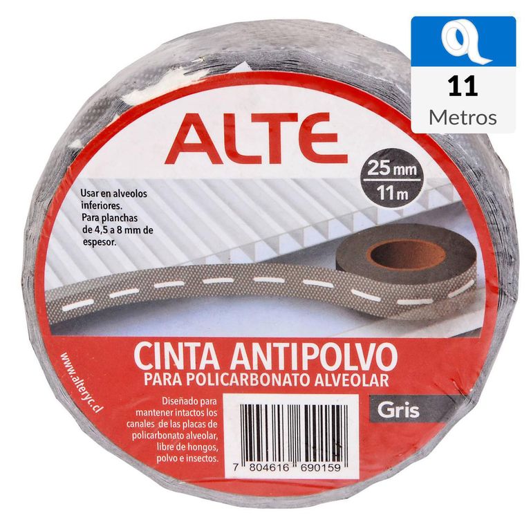 25mm x 11 m Cinta Antipolvo para Sellar Policarbonato