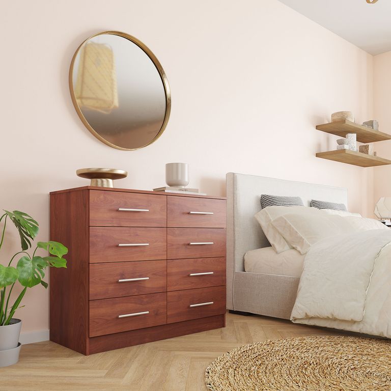 CIC Cómoda 8 Cajón(es) Polux 100x85x45 cm Cerezo
