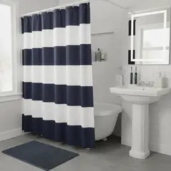 JUST HOME COLLECTION - Cortina baño poliéster 178X180 cm Hexton