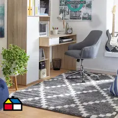 JUST HOME COLLECTION - Alfombra Doux Shaped 160x235 cm Polipropileno Negro