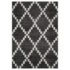 JUST HOME COLLECTION - Alfombra Doux Shaped 133x190 cm Polipropileno Negro