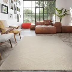 JUST HOME COLLECTION - Alfombra Living Suave Siroc Diagonal Beige