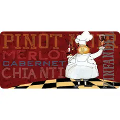 JUST HOME COLLECTION - Limpiapies Chef Vino 50x107 cm PVC Multicolor