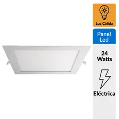 DAIRU - Panel Led Empotrado Cuadrado Blanco 24W Luz Cálida
