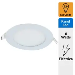 DAIRU - Panel led empotrado circular 6w luz cálida