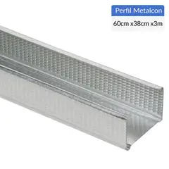 GENERICO - Perfil Tabiques Montante Perforado Metal 60x38x0,5 mm 3 m