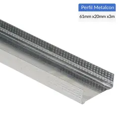 GENERICO - Perfil Tabiques Canal Metal 61x20x0,5 mm 3 m