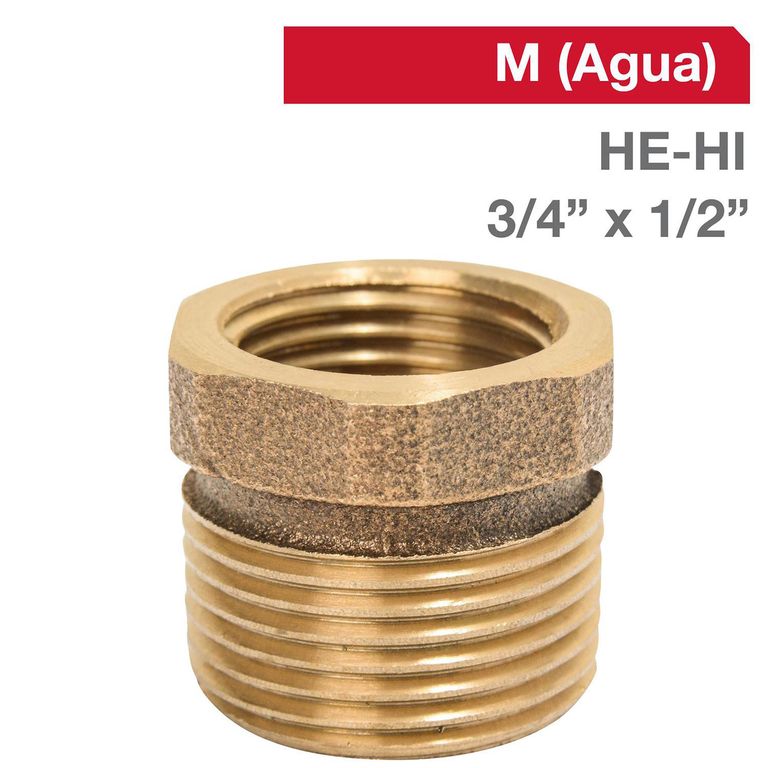 Bushing Bronce HE/HI 3/4" x 1/2" 1u