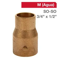 STRETTO - Copla Bronce SO/SO 3/4" x 1/2" 1u