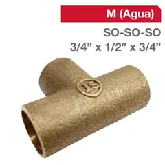 STRETTO - Tee Bronce SO/SO/SO 3/4" x 1/2" x 3/4" 1u