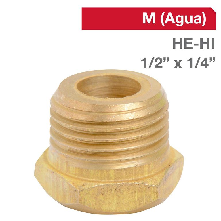 Bushing Bronce HE/HI 1/2" x 1/4" 1u