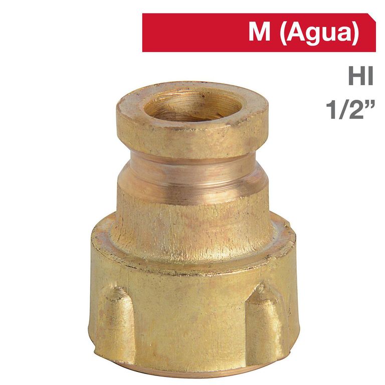 Adaptador Lavadora Bronce HI 1/2" 1u