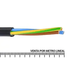 ELFLE - Cordón 3x1,5 mm2 Por Metro Lineal, Negro