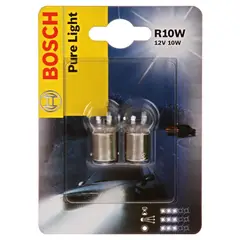 BOSCH - Set Ampolletas Auto R10w 12v 10w Halógena 2 Unidades