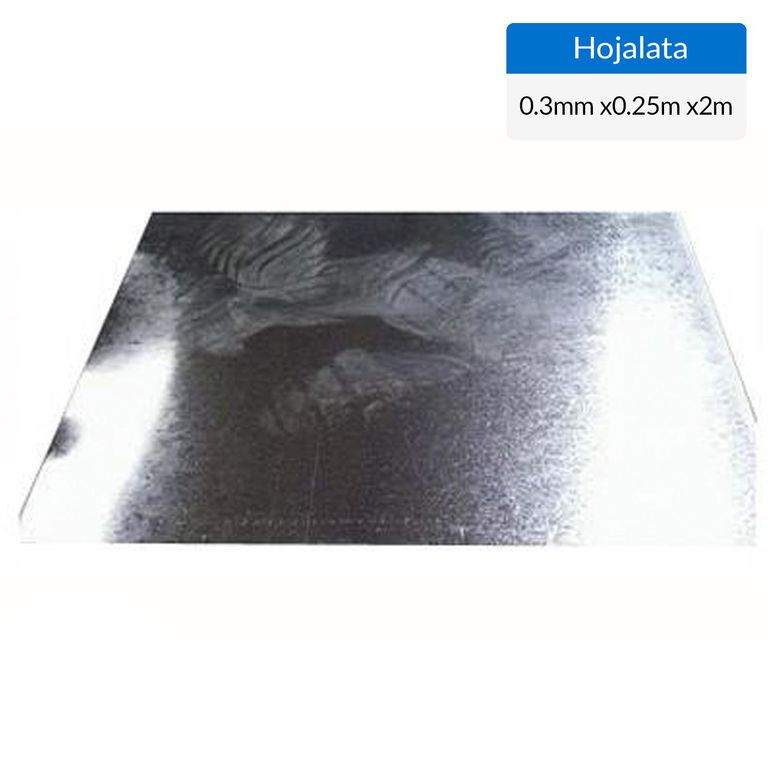 Plancha Acero Galvanizado 0.25x2 m 0.30 mm Galvanizado