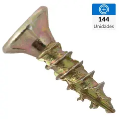 MAMUT - Tornillo Turbo screw Madera Cabeza Phillips Madera 12 mm 3 mm 144 Unidades