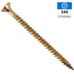 MAMUT - Tornillo Turbo screw Madera Cabeza Phillips Madera 70 mm 5 mm 144 Unidades