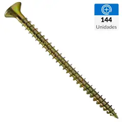MAMUT - Tornillo Tirafondo Cabeza Phillips Madera 60 mm 4 mm 144 unidad(es)