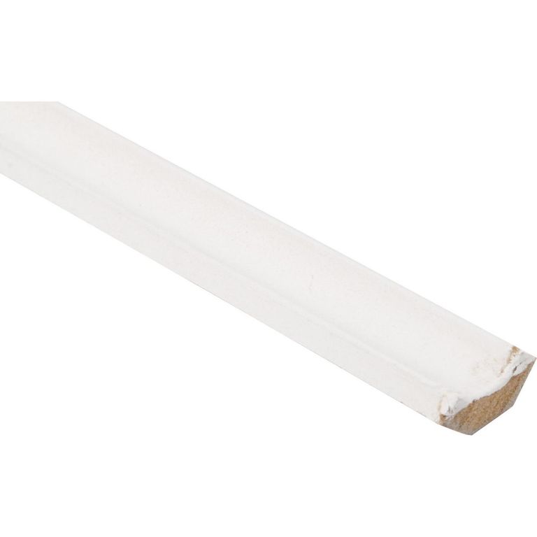 Moldura 1/2 Caña MDF Prepintado Blanco 20 mm 2x240 cm