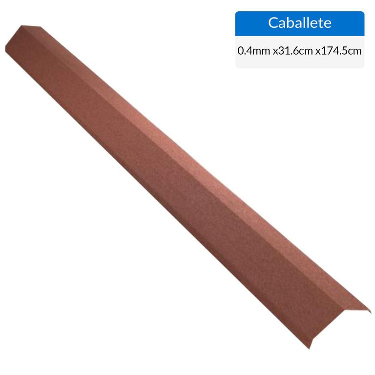 Caballete Recto Gravillado Inppatex Acero 0.316x1.745 m 0.4 mm Rojo