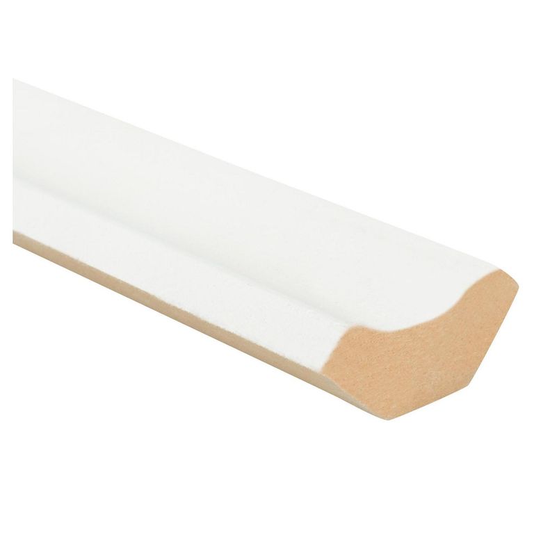 Moldura 1/2 Caña MDF Prepintado Blanco 28 mm 2.8x240 cm
