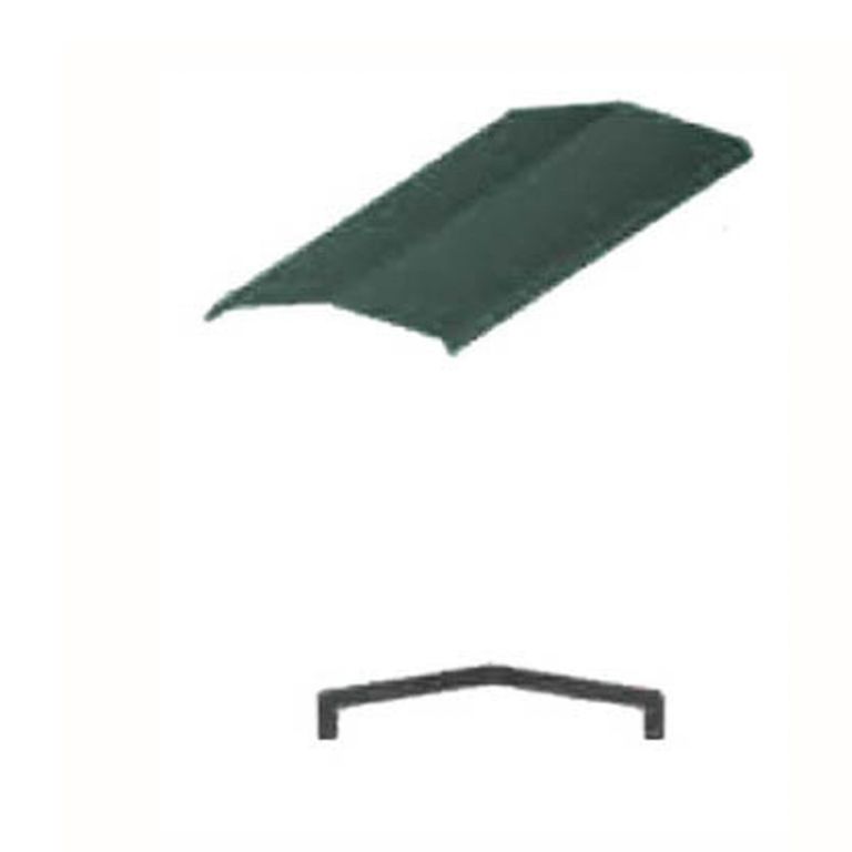 Caballete Recto Gravillado Inppatex Acero 40.5x174.5 m 0.4 mm Verde/Negro