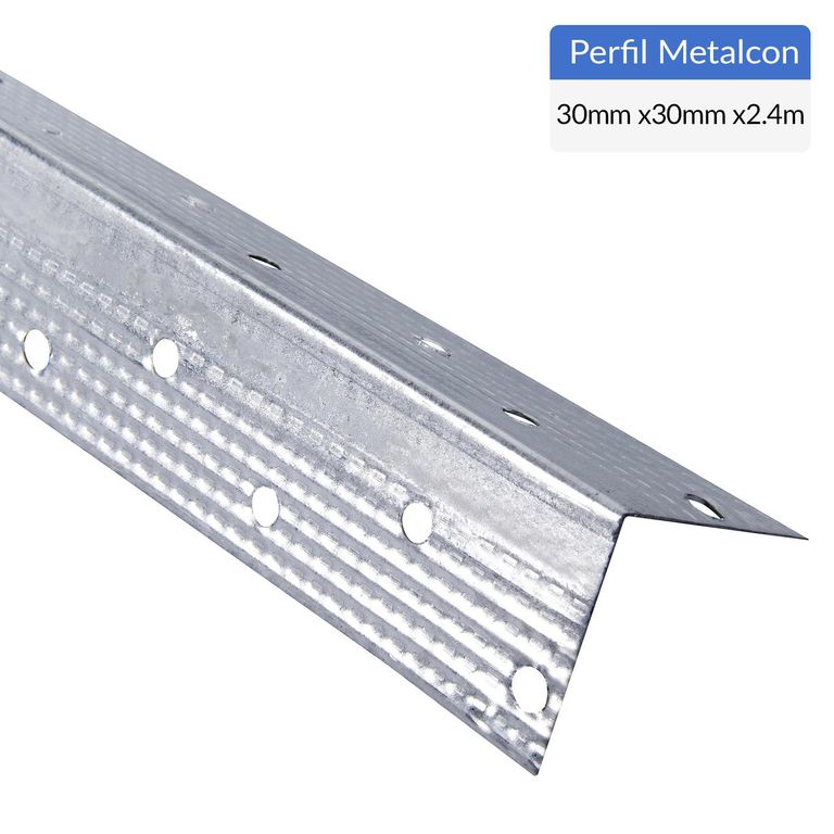 Perfil Tabiques Esquinero Perforado Metal 30x30 mm 2,40 m
