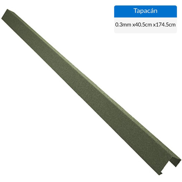 Tapacanto Gravillado Inppatex Acero 0.405x1.745 m 0.30 mm Verde/Negro