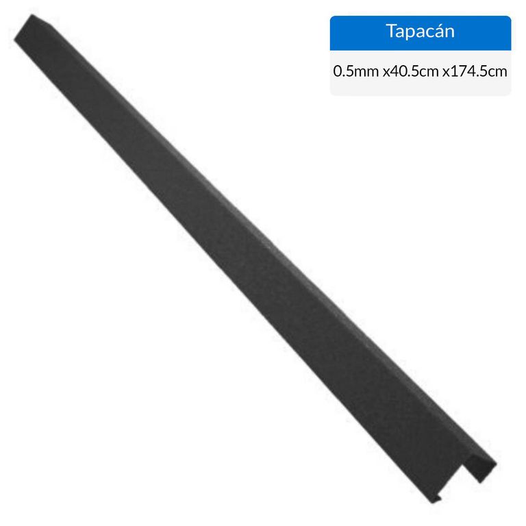 Tapacanto Gravillado Inppatex Acero 0.405x1.745 m 0.5 mm Negro