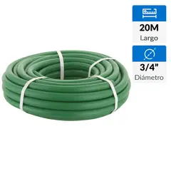 ERGO - Manguera jardin pvc reforzada 3/4" rollo 20 m sin accesorios