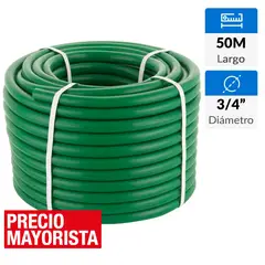 ERGO - Manguera jardin pvc reforzada 3/4" rollo 50 m sin accesorios