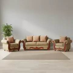 DKORA - Juego de living kenny 3 cuerpos + 2 sillones