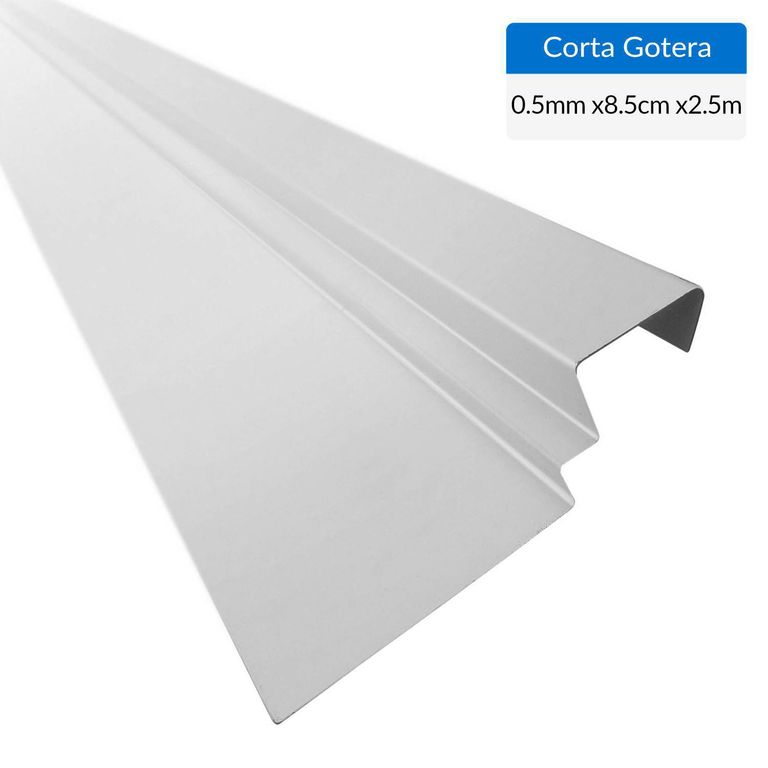 Perfil corta gota 250x0,5 blanco
