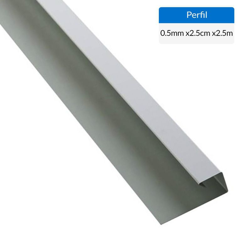 Perfil j blanco 2500x0,5 mm