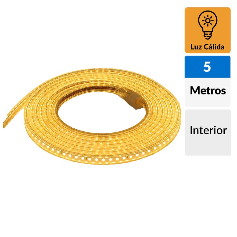 Cinta led 5 metros 27.5W luz cálida