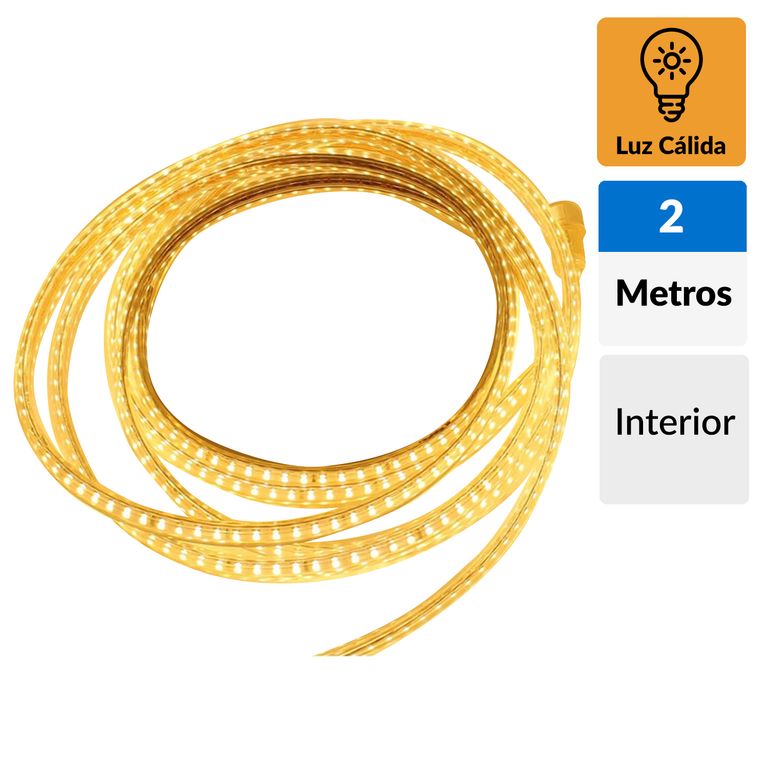 Cinta led 2 metros 11W luz cálida