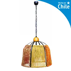 CAROLD STEVENS - Lámpara Colgante Bell 1 Luz Madera Multicolor