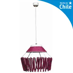 CAROLD STEVENS - Lámpara Colgante Ámber 1 Luz Madera Rosa