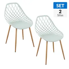 JUST HOME COLLECTION - Set 2 Sillas Kroops PP, Steel 84x49x53 cm