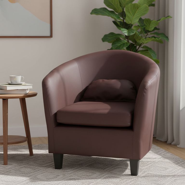 Poltrona 1 cuerpo PCY010N2SB 78x77x71 cm Café