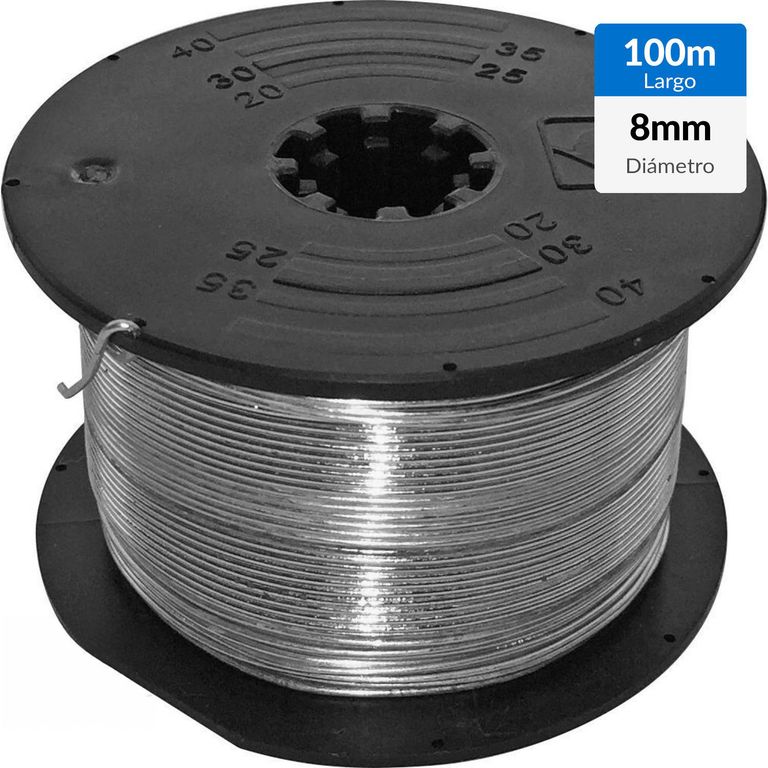 Caja 60 rollos de alambre enfierradora 100 mts 0,8 mm