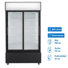 VENTUS - Visi-cooler 800 litros 2 puertas correderas