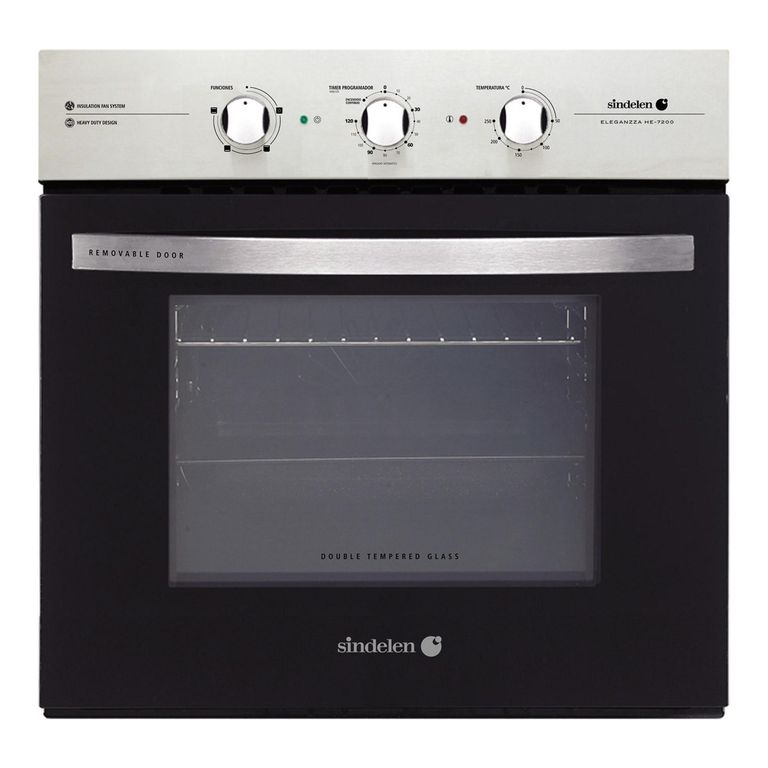 Horno eléctrico empotrable 57 litros panel inox cocción 4 funciones